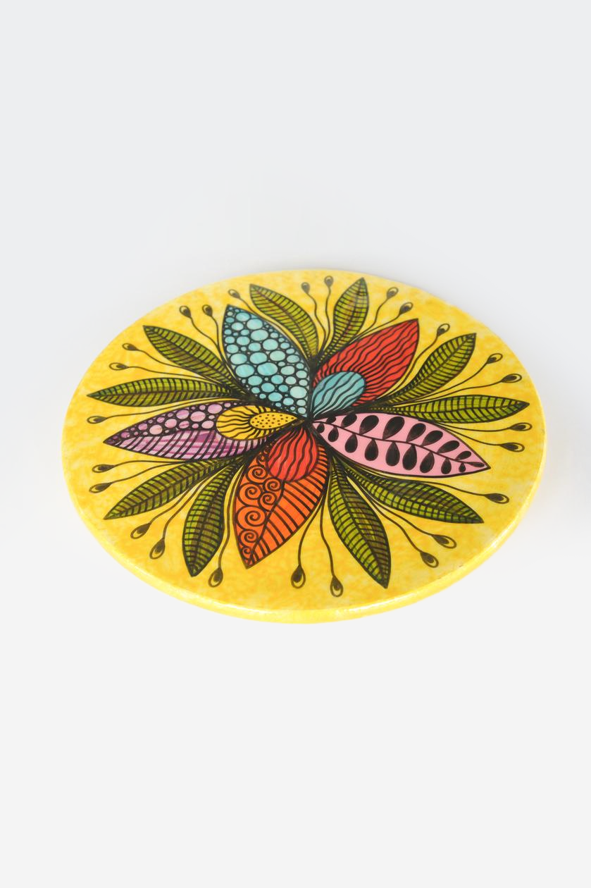 Prato Giratório - Flor em Madeira